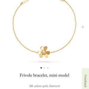 Authentic Van Cleef & Arpels Frivole mini Bracelet - GOLD with Diamond